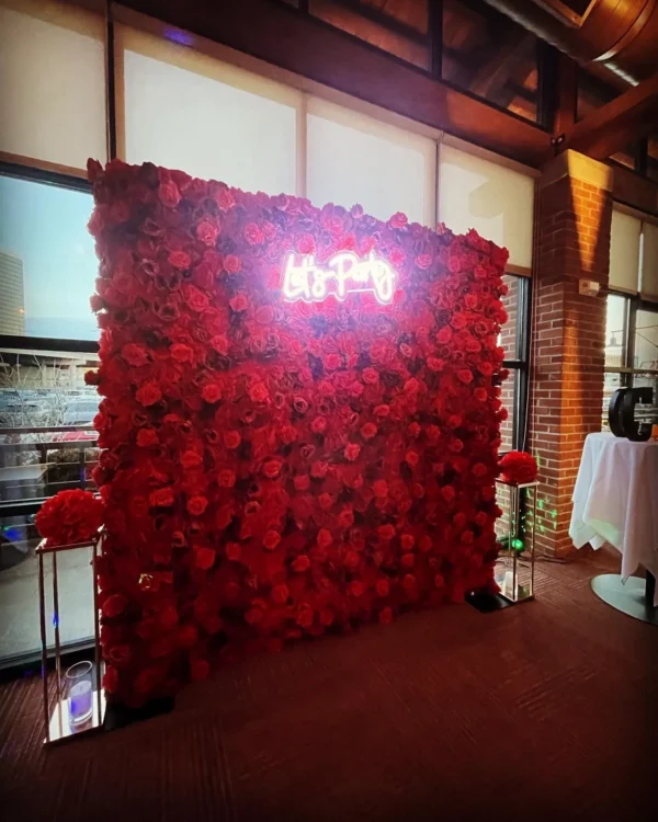 Red Flower Wall Only